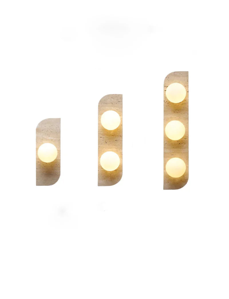 Élodie Arco Travertin LED-Wandleuchte