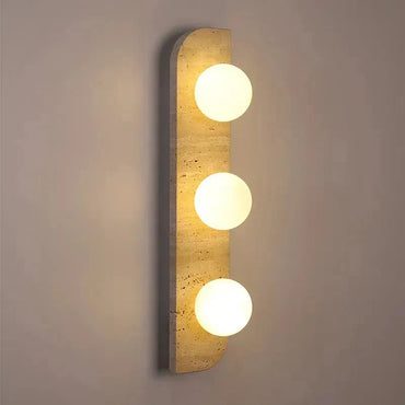 Élodie Arco Travertin LED-Wandleuchte
