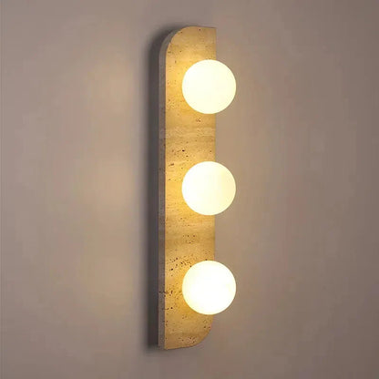 Élodie Arco Travertin LED-Wandleuchte