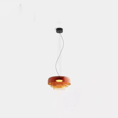 Sophie Aurora Layered Glass Pendelleuchte Getönte Deckenleuchte