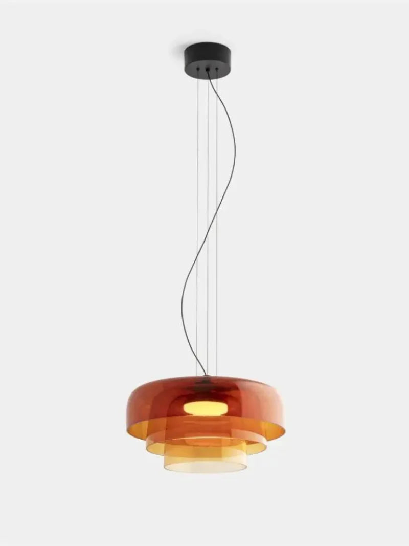Sophie Aurora Layered Glass Pendelleuchte Getönte Deckenleuchte