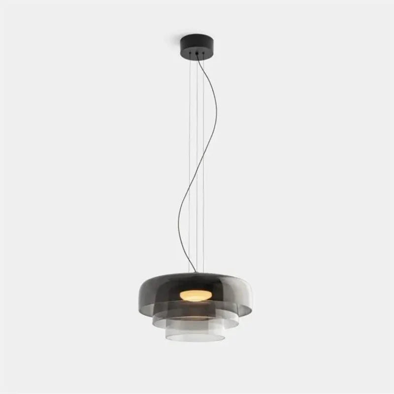 Sophie Aurora Layered Glass Pendelleuchte Getönte Deckenleuchte