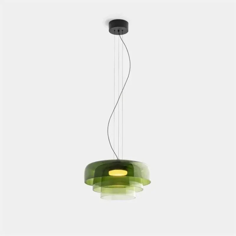 Sophie Aurora Layered Glass Pendelleuchte Getönte Deckenleuchte