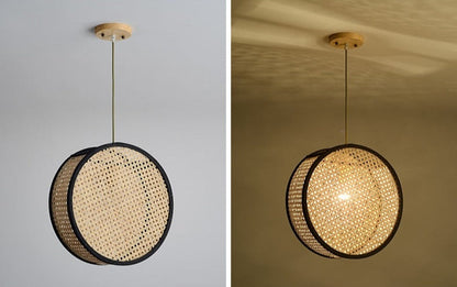 Élise Bali Rattan Round LED Pendant Light