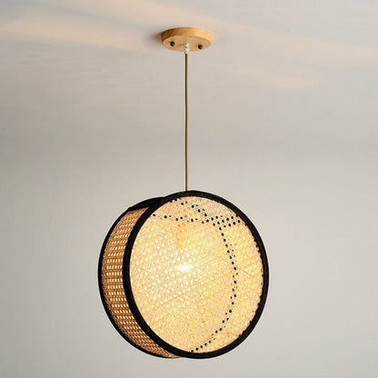 Élise Bali Rattan Round LED Pendant Light
