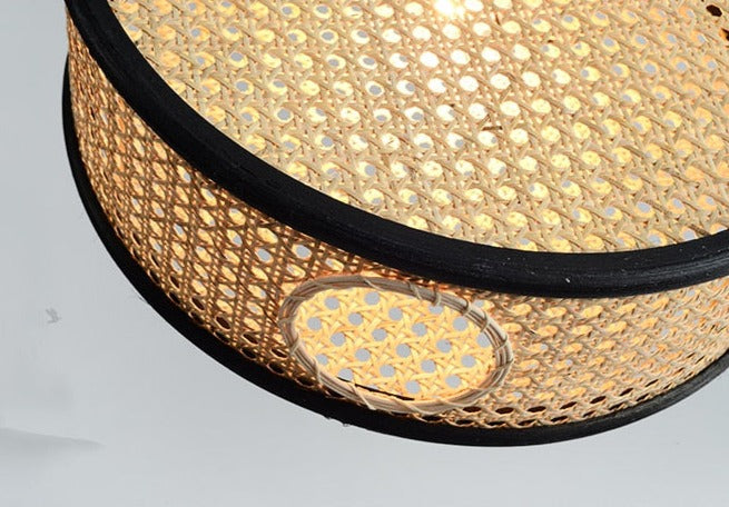 Élise Bali Rattan Round LED Pendant Light