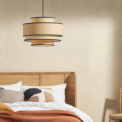 Élise Bali Skulpturale Rattan-LED-Hängeleuchte