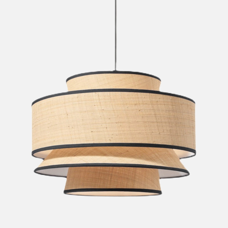 Élise Bali Skulpturale Rattan-LED-Hängeleuchte