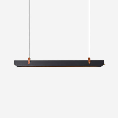 Étienne LED-Linearlampe mit Lederriemen und Metallrahmen