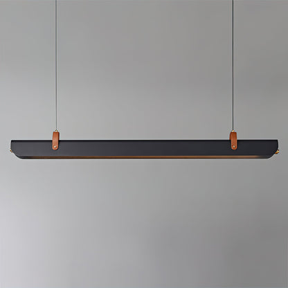 Étienne LED-Linearlampe mit Lederriemen und Metallrahmen