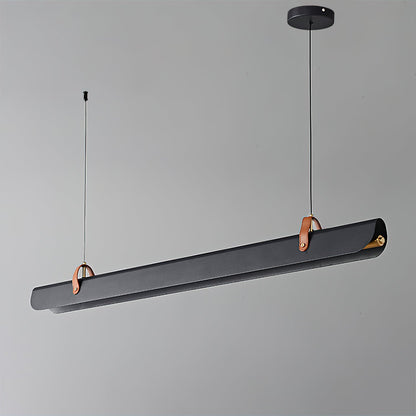 Étienne LED-Linearlampe mit Lederriemen und Metallrahmen