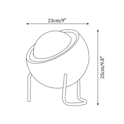 Margaux Bauhaus Dome Tischleuchte mit gebogenem Metallsockel