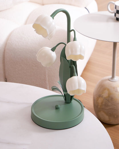Élodie Orchideenblüten-Tischleuchte mit künstlerischem Blumendesign