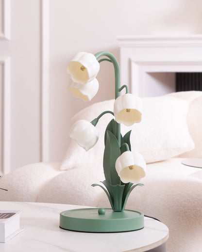 Élodie Orchideenblüten-Tischleuchte mit künstlerischem Blumendesign