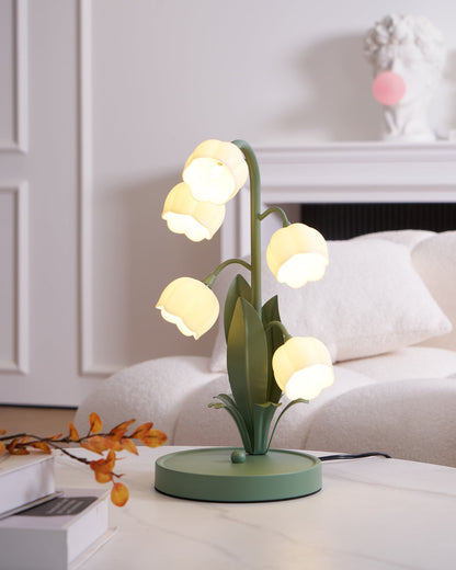 Élodie Orchideenblüten-Tischleuchte mit künstlerischem Blumendesign