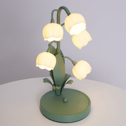 Élodie Orchideenblüten-Tischleuchte mit künstlerischem Blumendesign