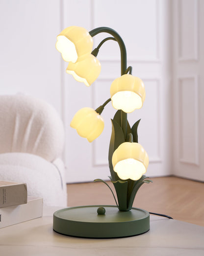 Élodie Orchideenblüten-Tischleuchte mit künstlerischem Blumendesign