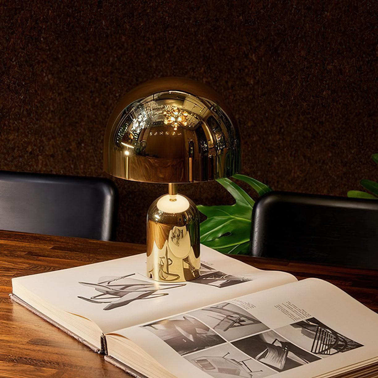 Émilie Portable Glossy LED Table Lamp with Modern Curves