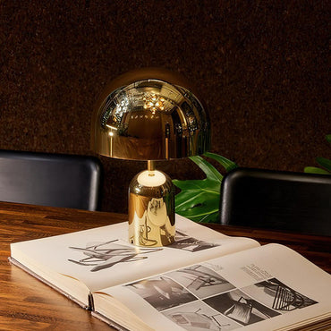 Émilie Portable Glossy LED Table Lamp with Modern Curves