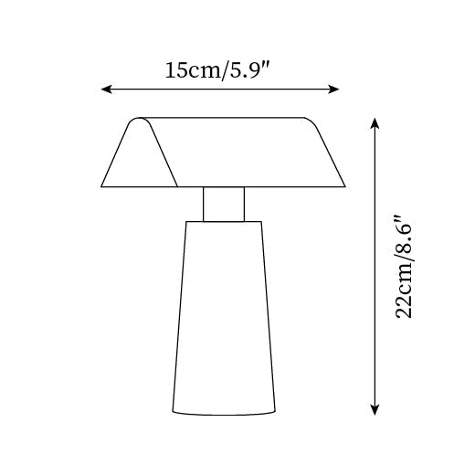 Camélia Modern Caret LED-Tischleuchte mit geometrischem Design