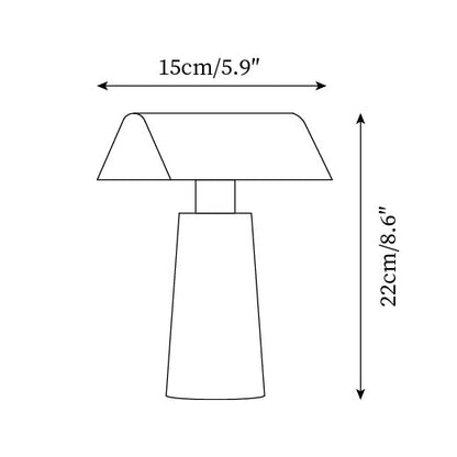 Camélia Modern Caret LED-Tischleuchte mit geometrischem Design
