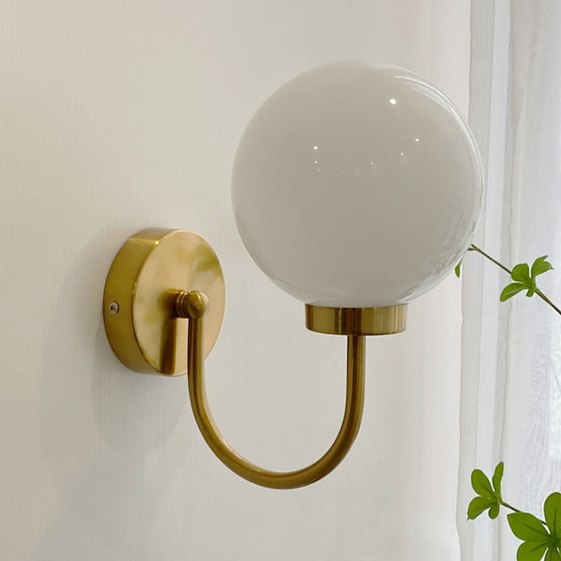 Élise Chromatic Glass Globe Wall Lamp