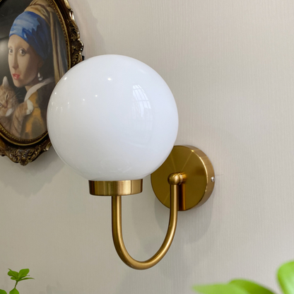 Élise Chromatic Glass Globe Wall Lamp