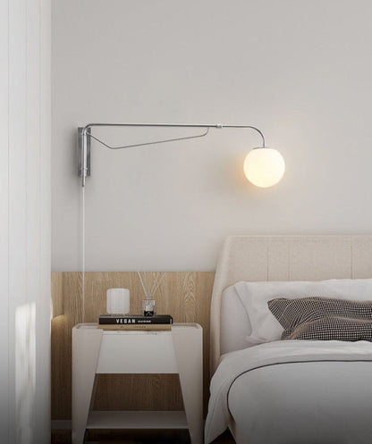 Élise Chrome Rocker Wall Lamp Silver Modern Adjustable Sconce