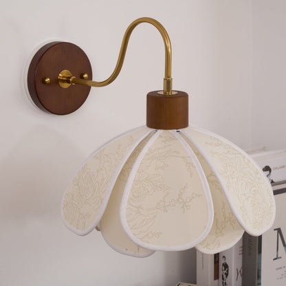 Docos Ciena Petal Wall Light Elegant Metal and Fabric Lighting