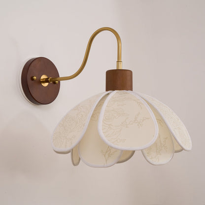 Docos Ciena Petal Wall Light Elegant Metal and Fabric Lighting
