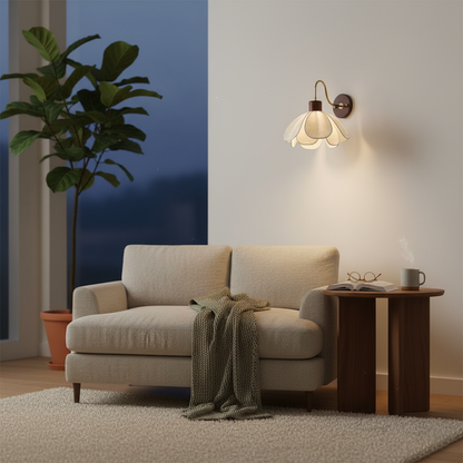 Docos Ciena Petal Wall Light Elegant Metal and Fabric Lighting