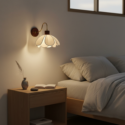 Docos Ciena Petal Wall Light Elegant Metal and Fabric Lighting