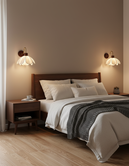 Docos Ciena Petal Wall Light Elegant Metal and Fabric Lighting
