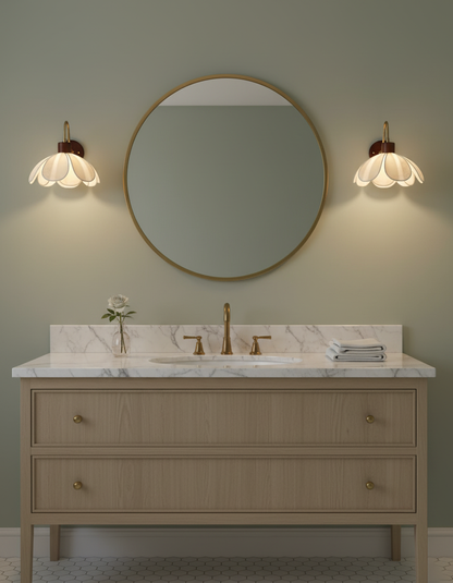 Docos Ciena Petal Wall Light Elegant Metal and Fabric Lighting