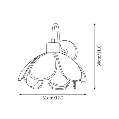 Docos Ciena Petal Wall Light Elegant Metal and Fabric Lighting