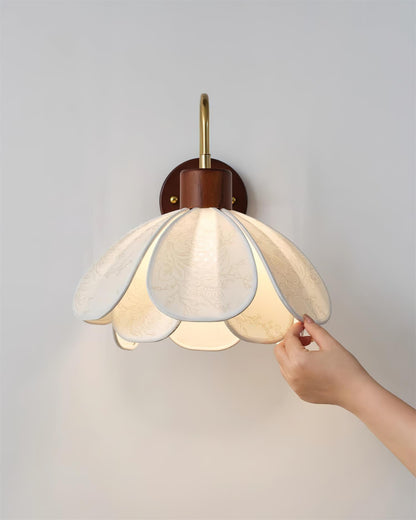 Docos Ciena Petal Wall Light Elegant Metal and Fabric Lighting