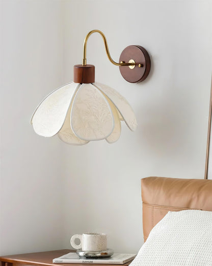 Docos Ciena Petal Wall Light Elegant Metal and Fabric Lighting