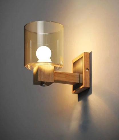 Élise Cognacglas LED-Wandleuchte