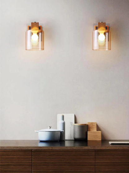 Élise Cognacglas LED-Wandleuchte