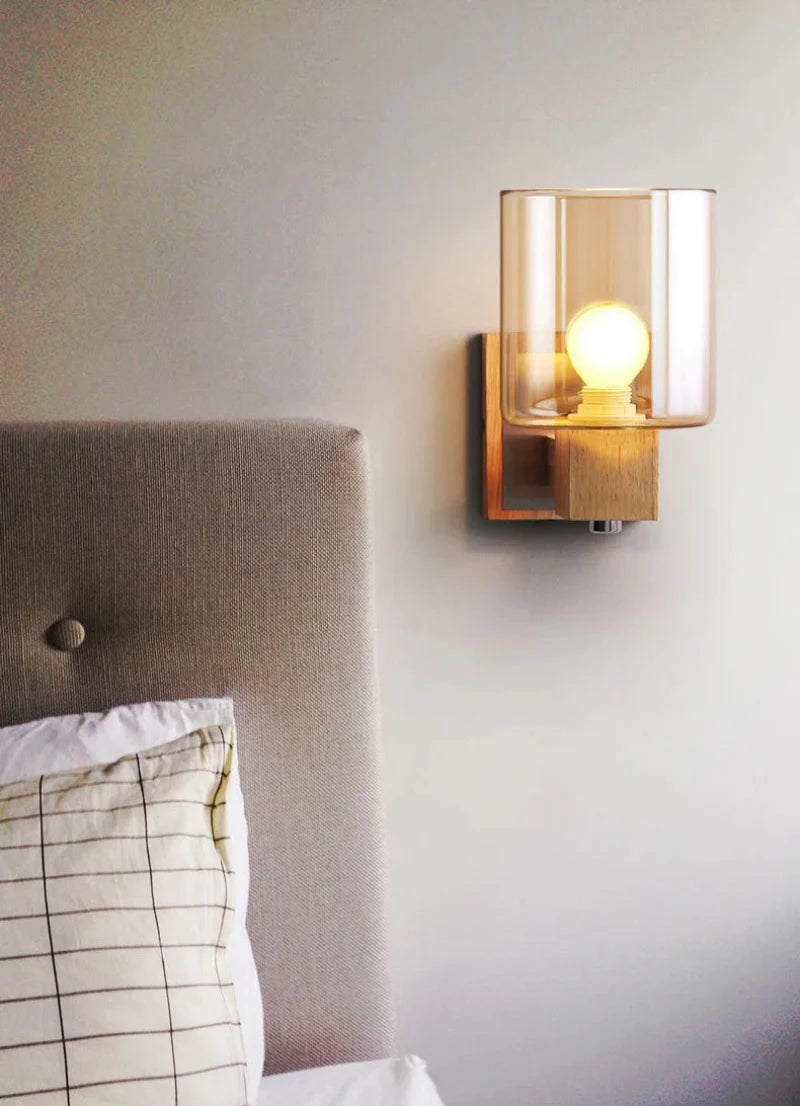 Élise Cognacglas LED-Wandleuchte