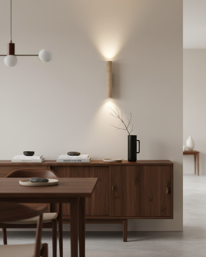 Aurélie Core Wall Lamp Wood and Travertine LED Lighting