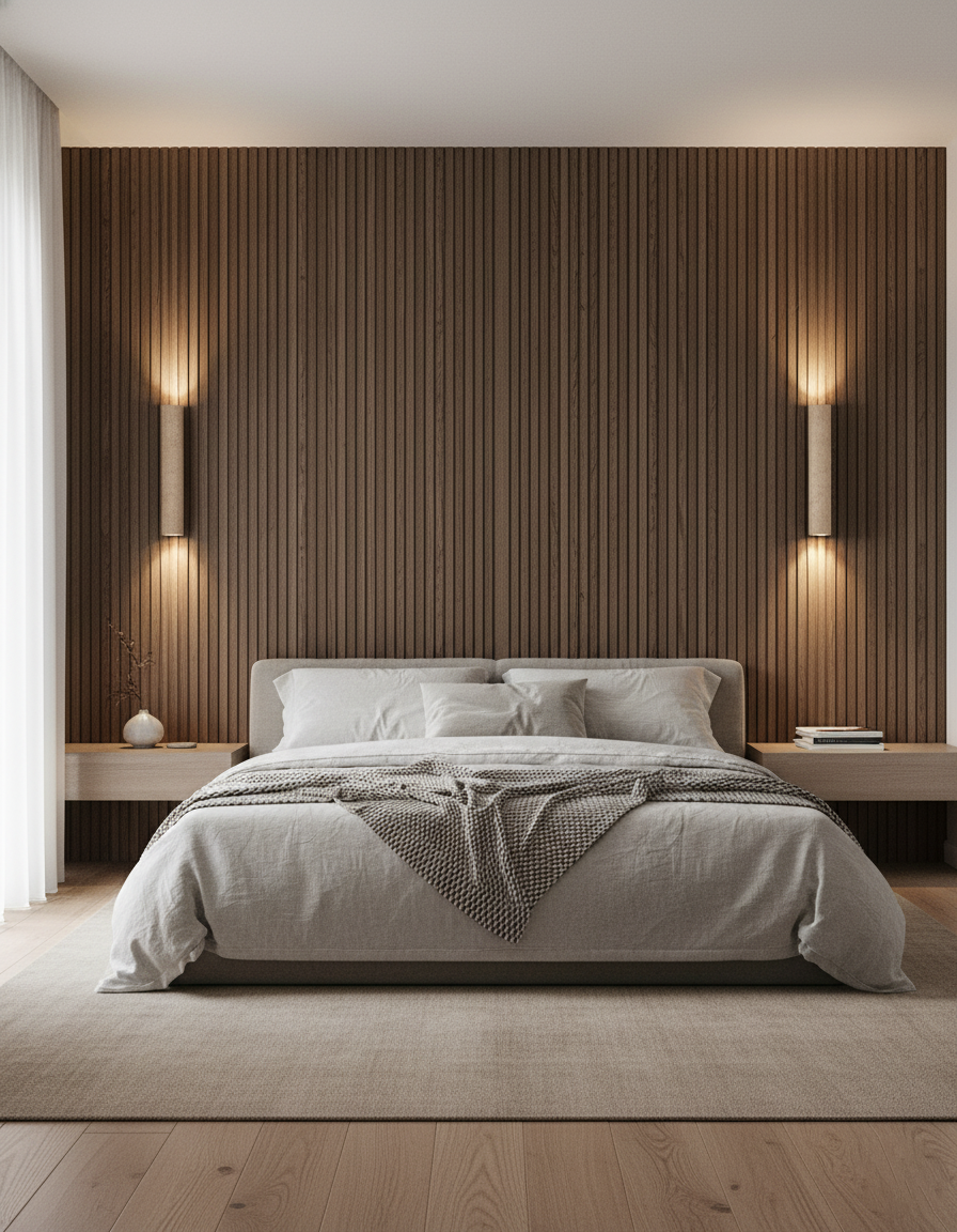 Aurélie Core Wall Lamp Wood and Travertine LED Lighting