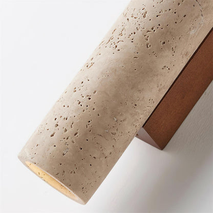 Aurélie Core Wall Lamp Wood and Travertine LED Lighting