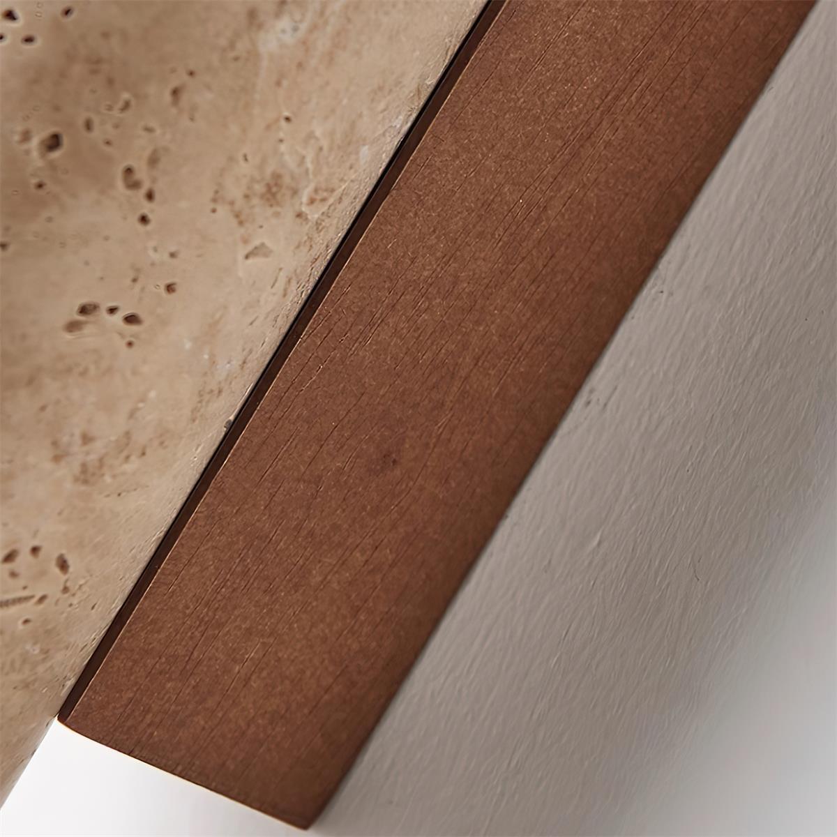 Aurélie Core Wall Lamp Wood and Travertine LED Lighting