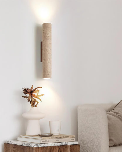 Aurélie Core Wall Lamp Wood and Travertine LED Lighting