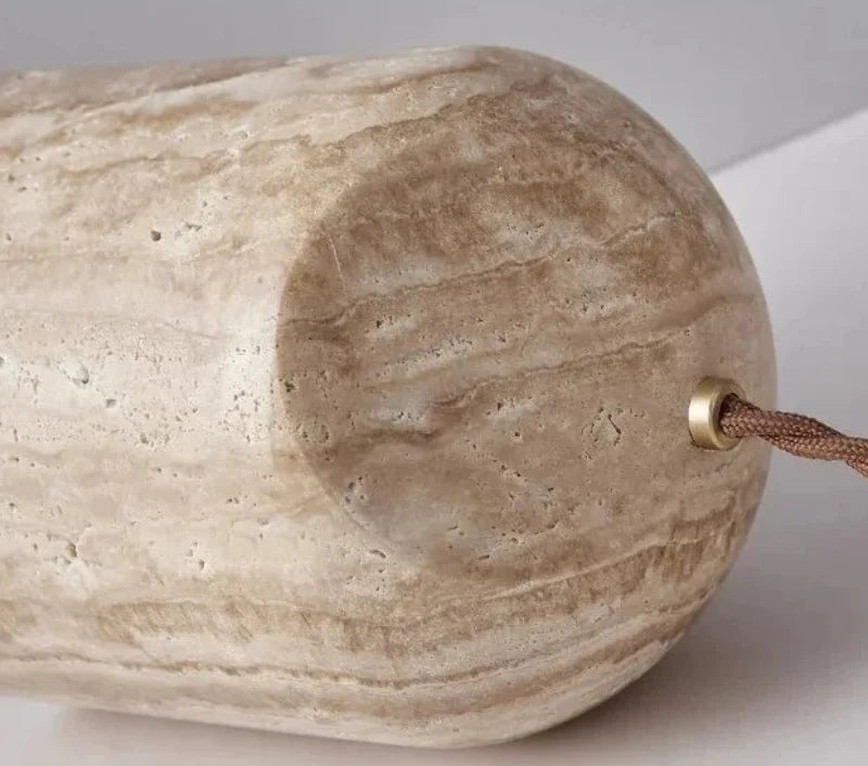 Elodie Travertine Sculptural Lamp