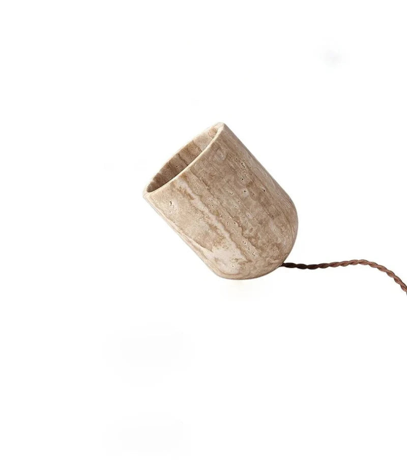 Elodie Travertine Sculptural Lamp