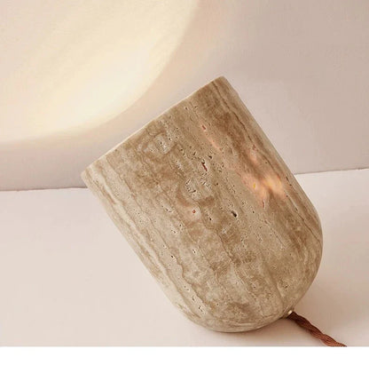 Elodie Travertine Sculptural Lamp