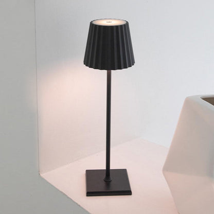 Élodie Dainty Groove Cordless LED Table Lamp Black Minimal Light