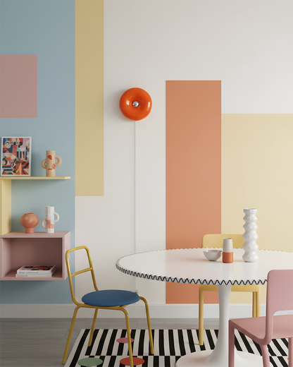 Clémence Donuts Wall Lamp Glass and Metal LED Lighting